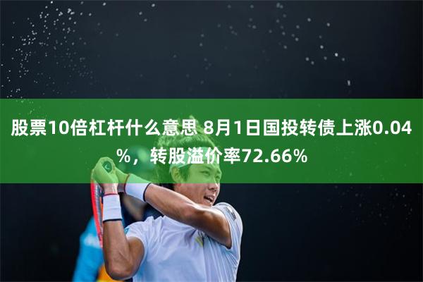 股票10倍杠杆什么意思 8月1日国投转债上涨0.04%，转股溢价率72.66%