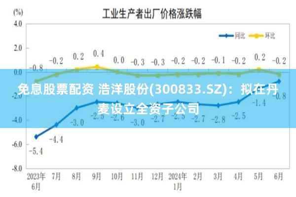 免息股票配资 浩洋股份(300833.SZ)：拟在丹麦设立全资子公司