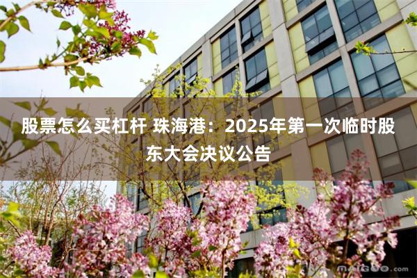 股票怎么买杠杆 珠海港：2025年第一次临时股东大会决议公告